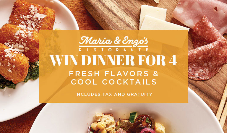 Win Dinner for 4 | Fresh Flavors & Cool Cocktails | Includes Tax and Gratuity