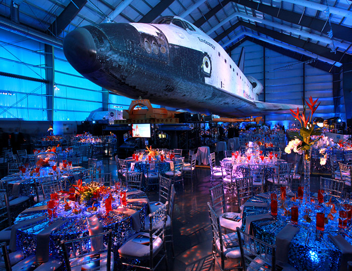 Private event space inside the California Science Center in Los Angeles, CA