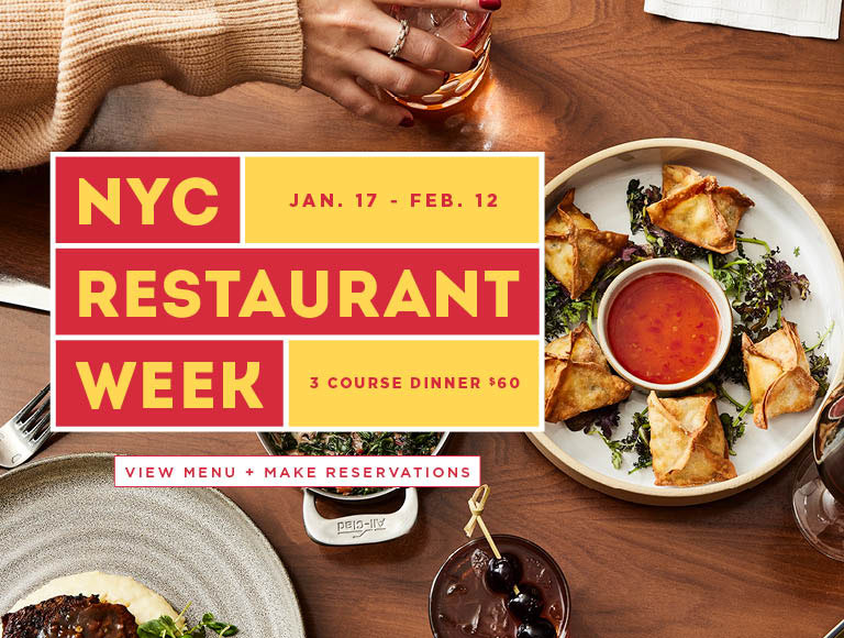 NYC Restaurant Week - Jan 17 - Feb 12 - 3 Course Dinner $60 - View Menu + Make Reservations