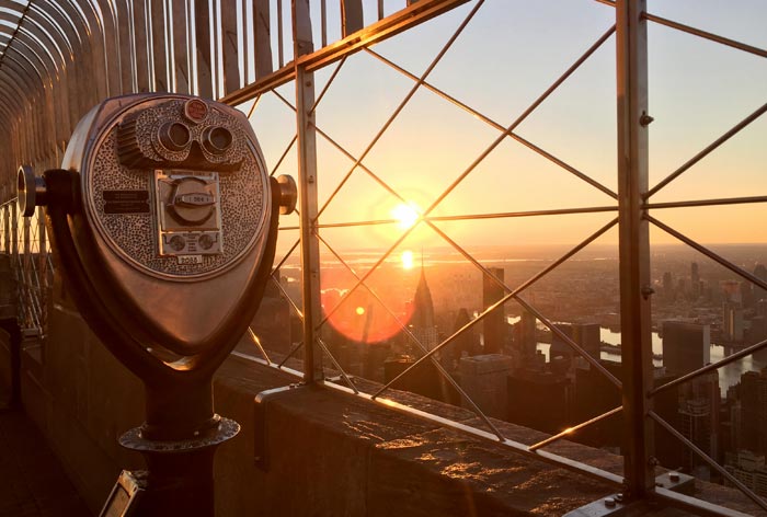 Empire State Building at sunrise