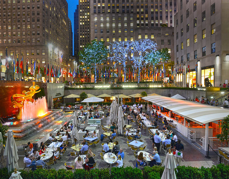 Summer Garden & Bar Photos Al Fresco Dining NYC, Rockefeller Center