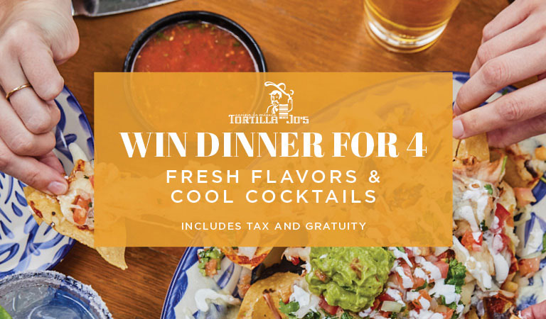 Win Dinner For 4 | Fresh Flavors & Cool Cocktails | Excludes Tax and Gratuity