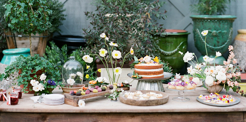 Wedding spread at The Kitchen for Exploring Foods in Pasadena, CA