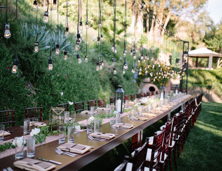 Private event space outdoors the Houdini Estate in Los Angeles, CA